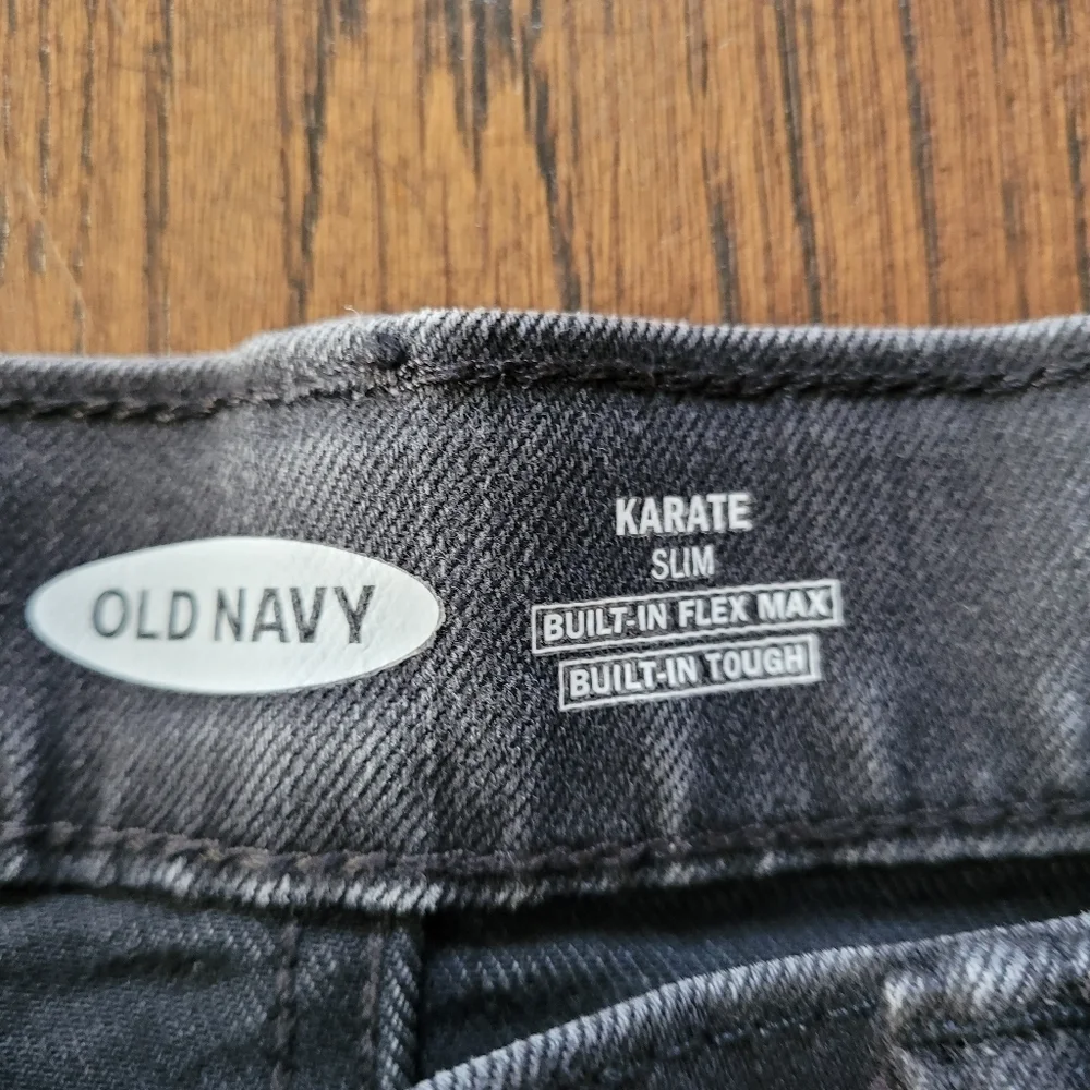 Old Navy Dark Gray Karate Slim Built in Flex Max Adjustable Jeans Size Boy's 10
